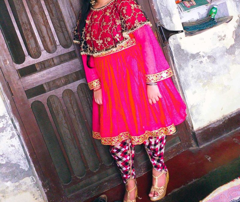 Frock Set With Tulip Salwar