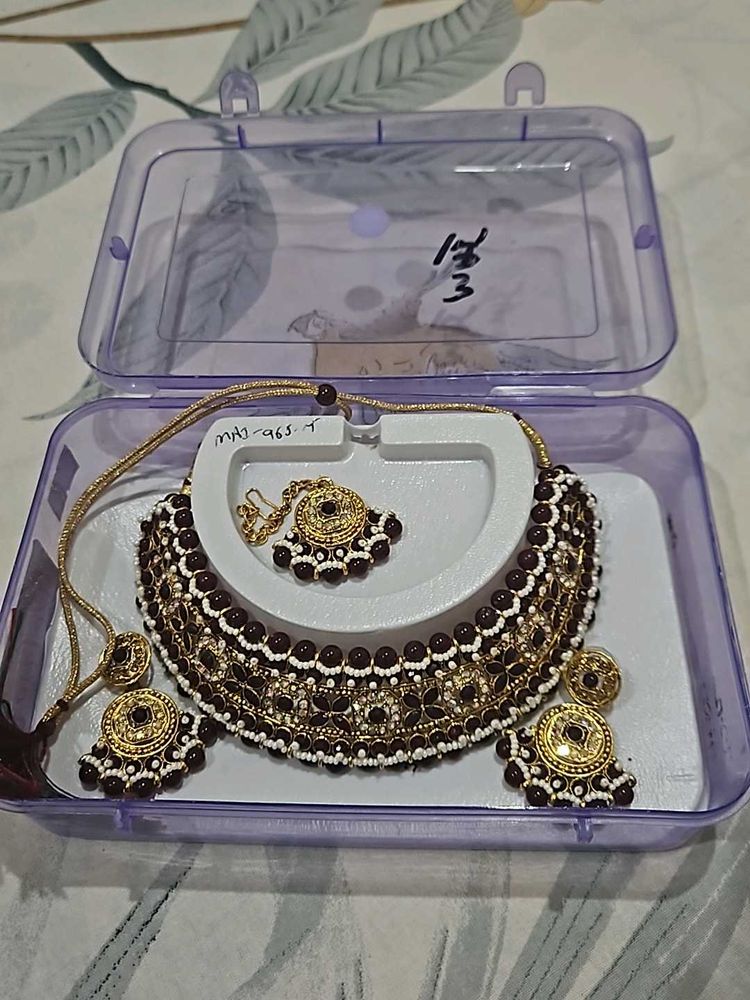 Maroon Necklace Set ♥️