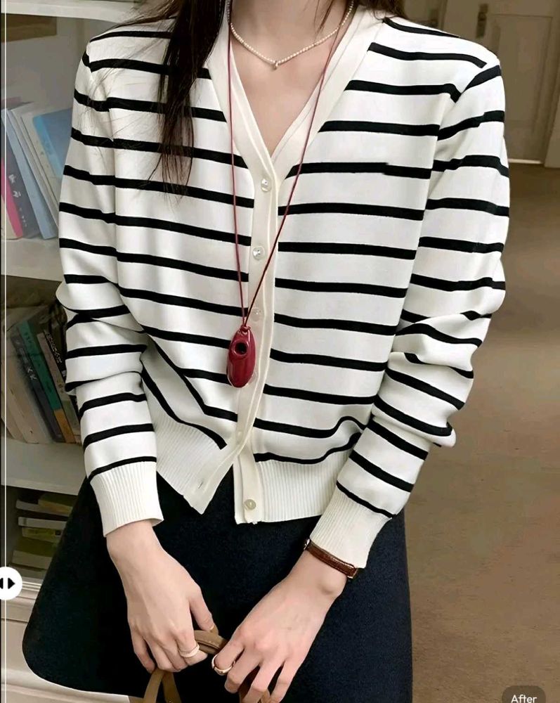 New with tag Pinterest Striped Cardigan - Classic