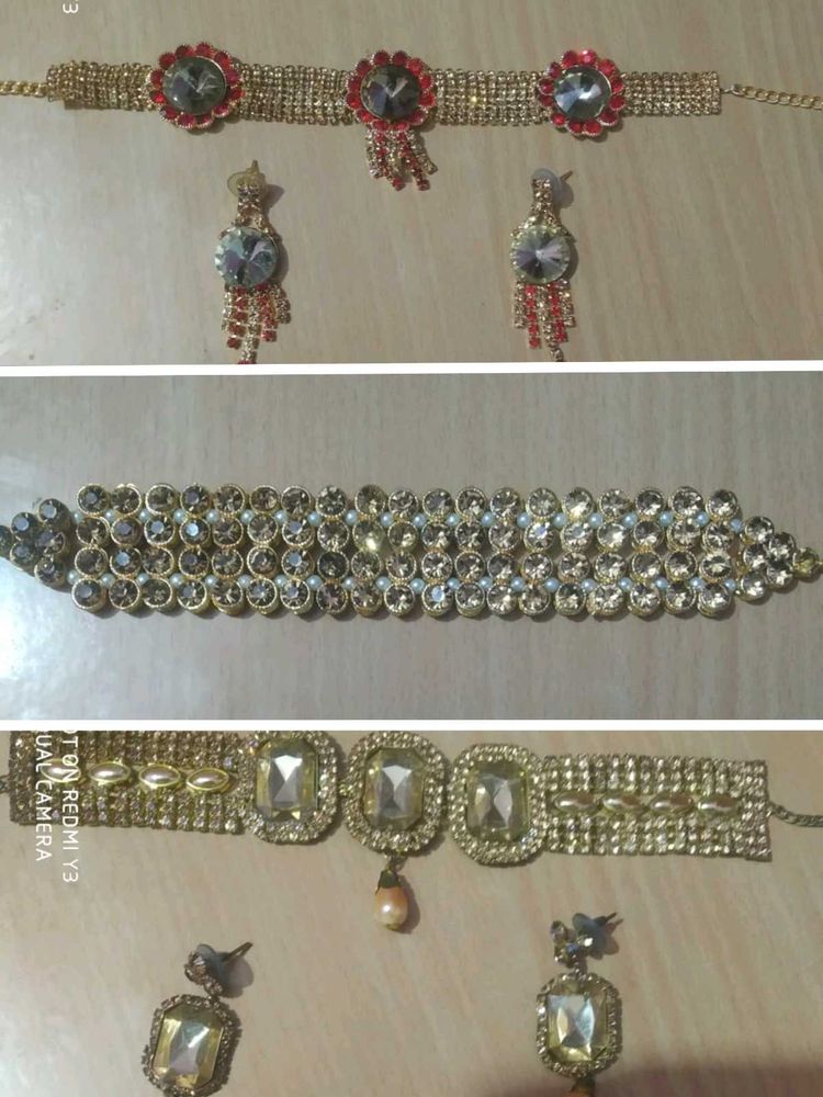 3 Choker Necklace Set