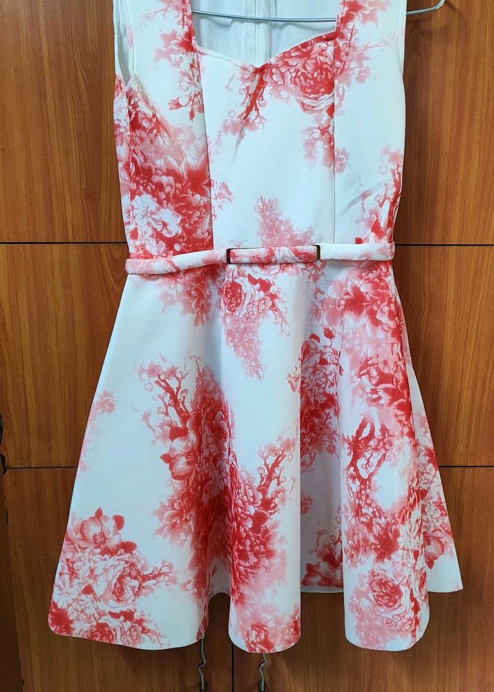 Beautiful White And Red Dress