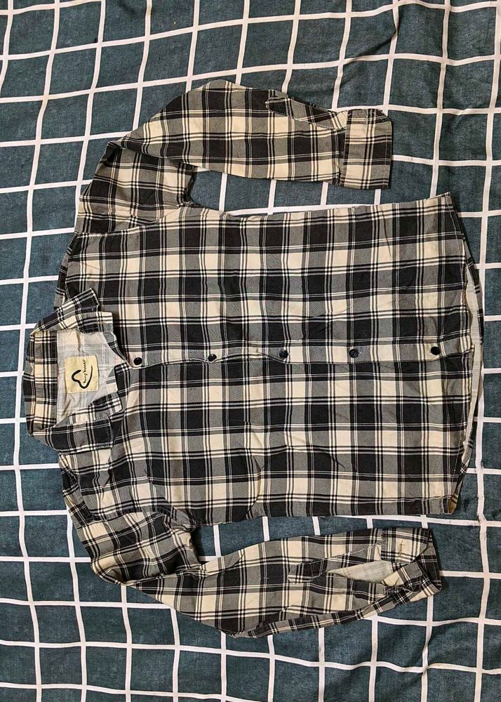 Men Check Cotton Shirt