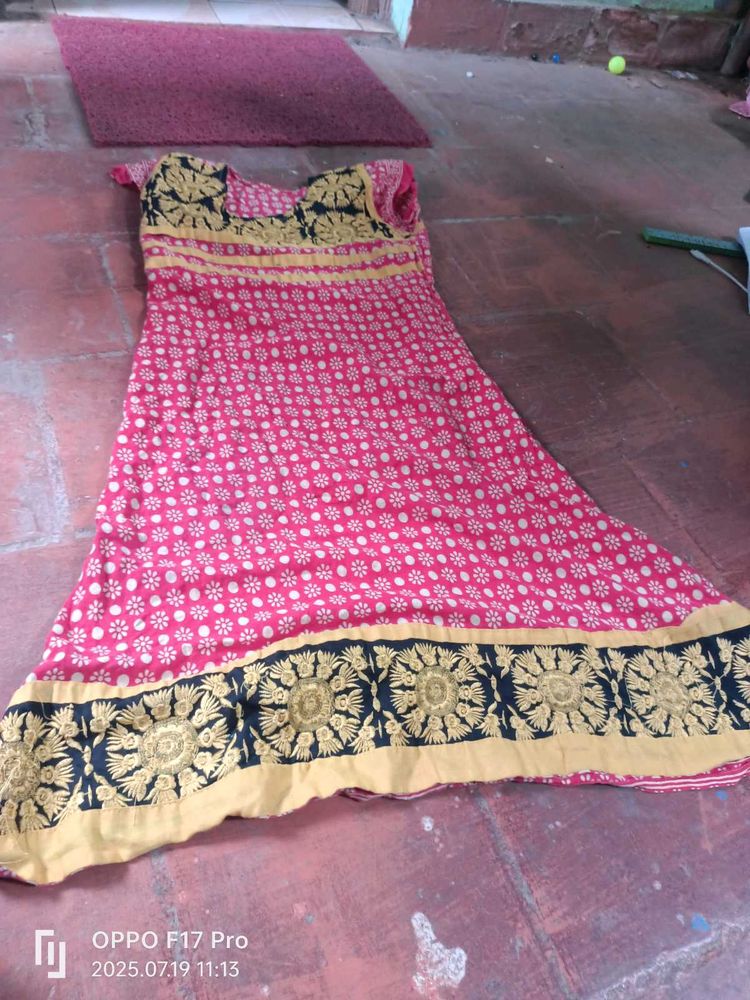 Red Printed Kurta