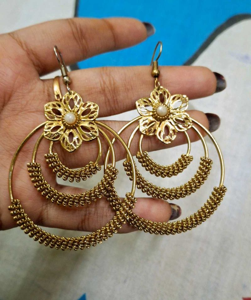 Gold Tone Hoop Earrings