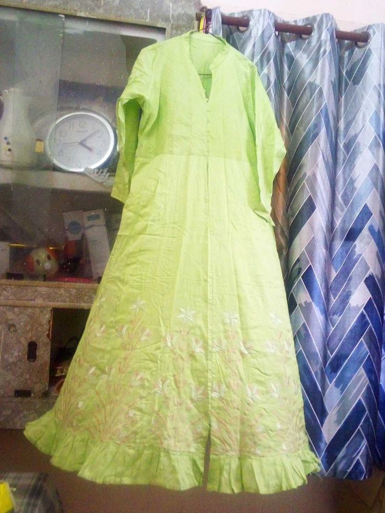 Lime Green Kurta Gown
