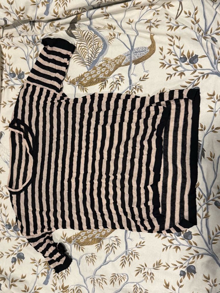 Striped Half Sleeve Top