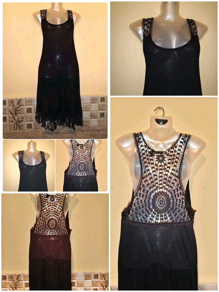 🎁Buy 2 Get 1 Free🎁Black Fringe Beach Dress