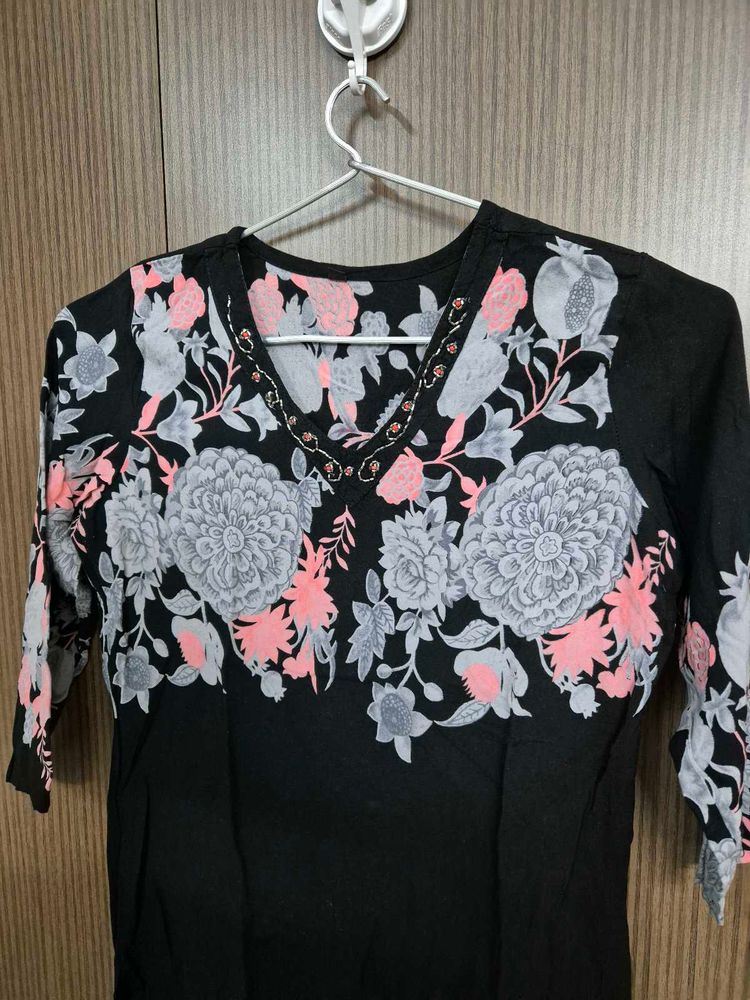 Black Floral Suit Set | 36