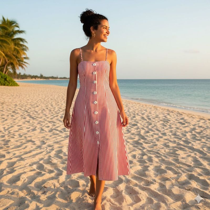 Striped Midi Sundress