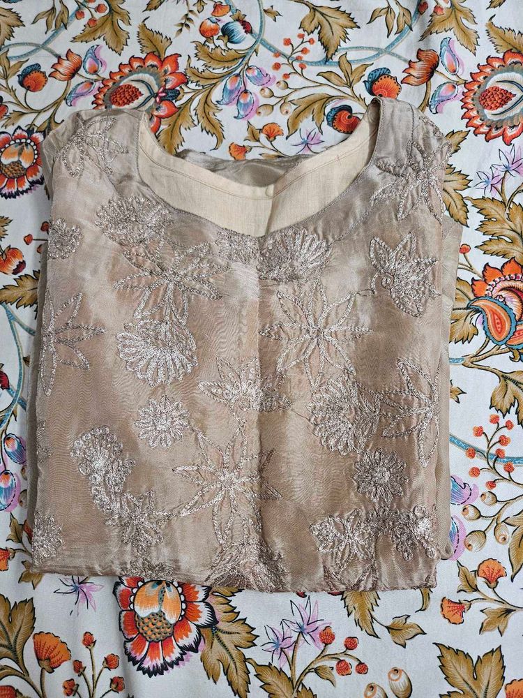 Organza Tissue Partywear Kurta