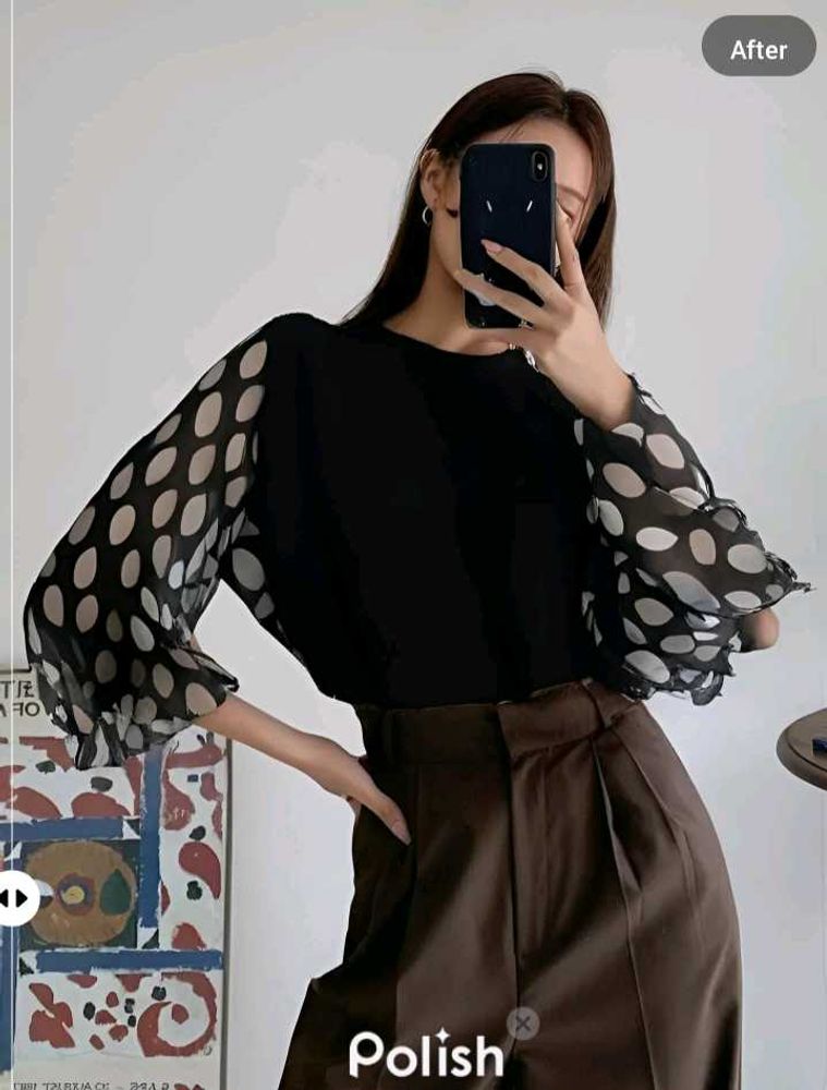 New With Tag Asthetic Cute Dotted Pullover