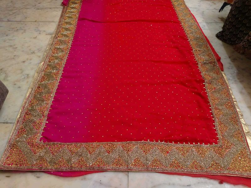 Heavy Work Saree With Blouse Piece