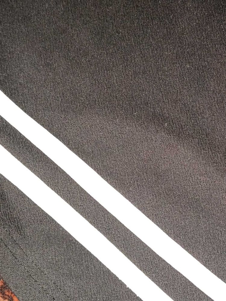 Black Striped High-Waisted Bottoms