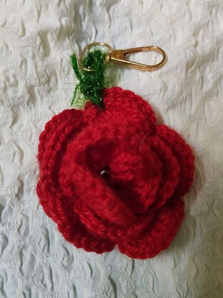 Red Rose Keychain