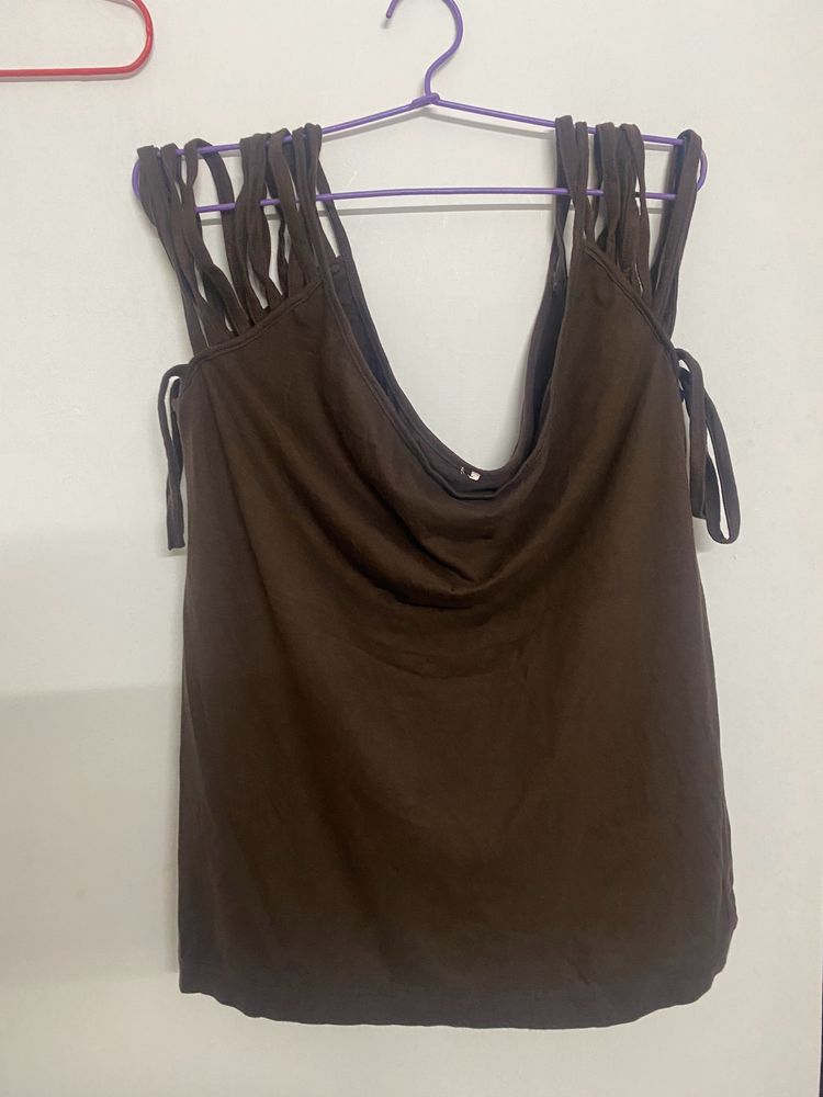 Looped Type Sleeves Stretchable Top