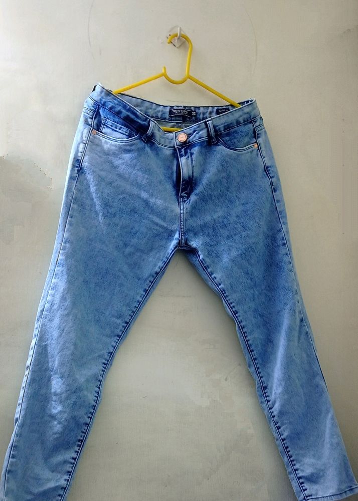Acid Washed Skinny Fit Jeans