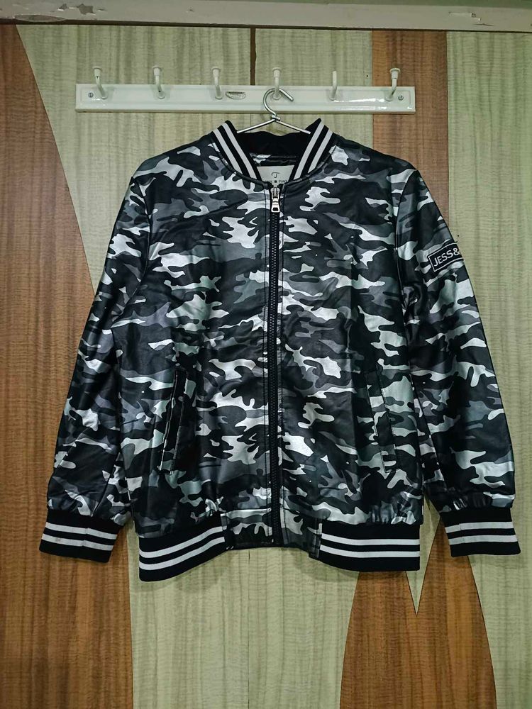 Imported Military Print Leather(Rackzin) Jacket 🧥