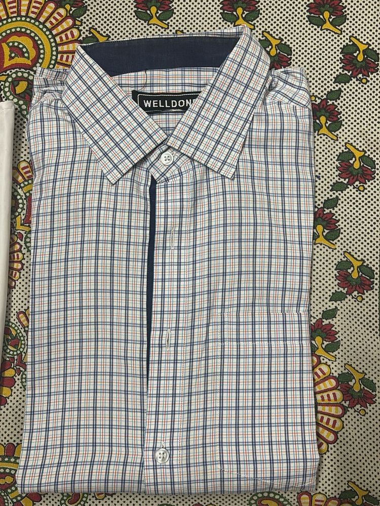Welldon Plaid Dress Shirt