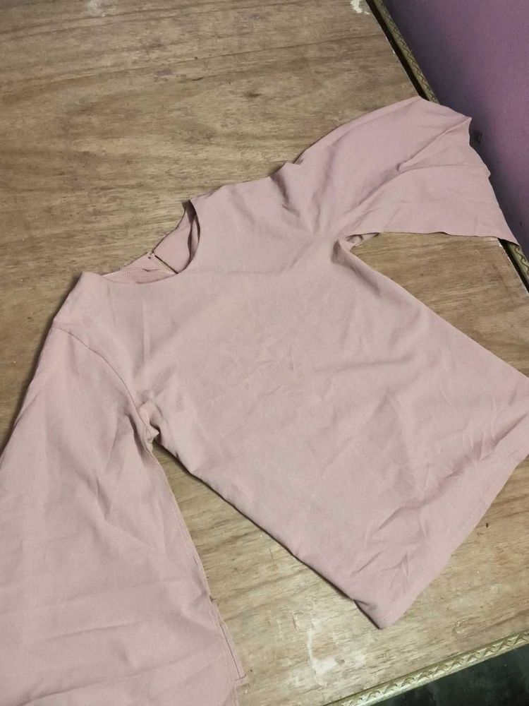 Pink Bell Sleeve Top