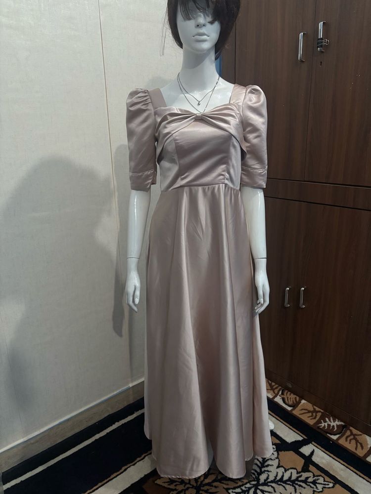 Elegant Satin Midi Dress