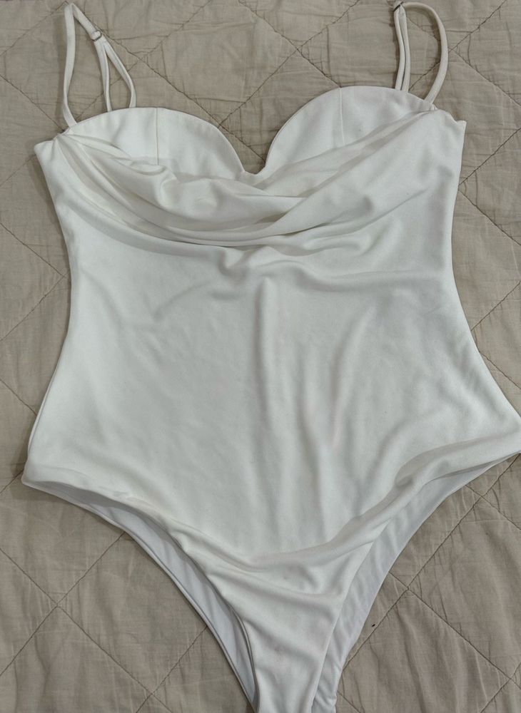 Zara White layered bodysuit