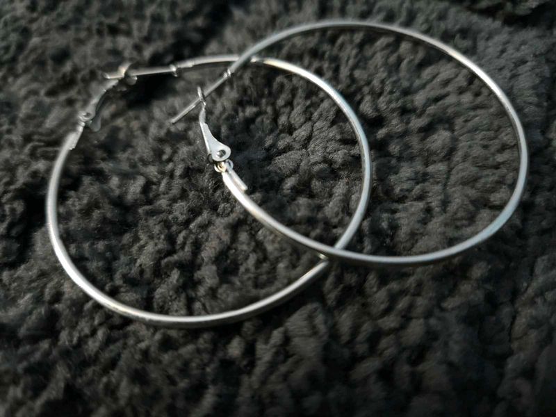 Silver Hoop Earrings