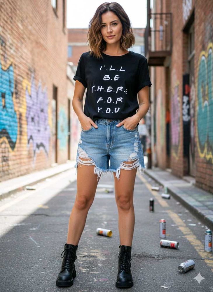 Friends Theme Black T-Shirt