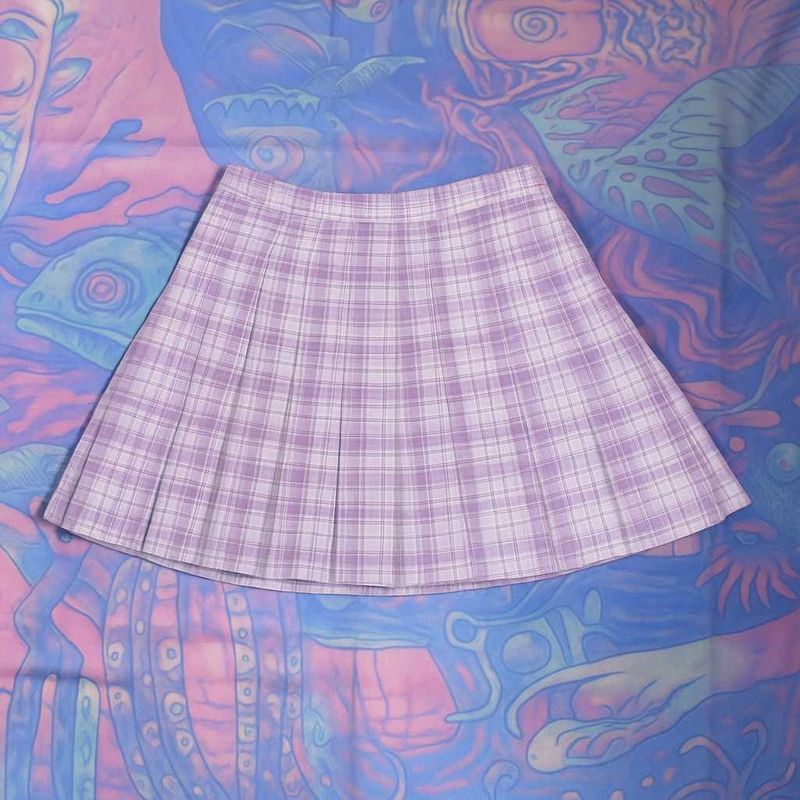 Pastel Plaid Tennis Skirt With Build Shorts
