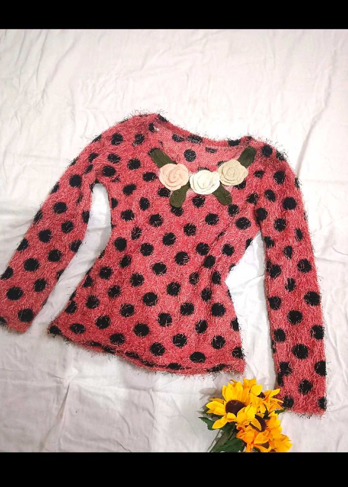 Red Polka Dot Top