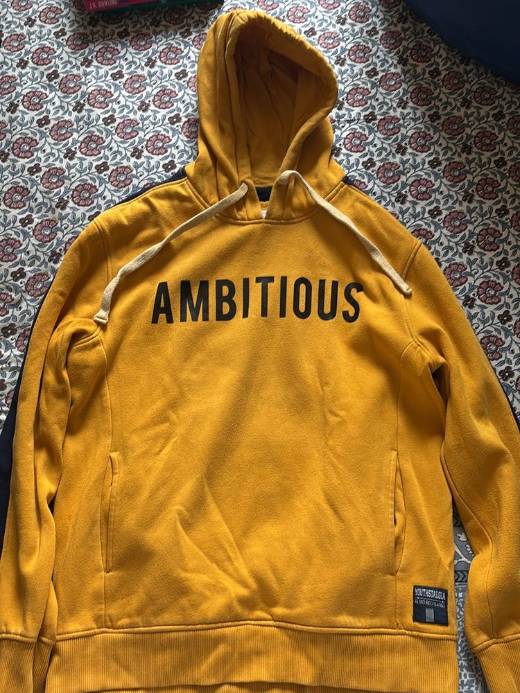 Printed Mustard Hoodie