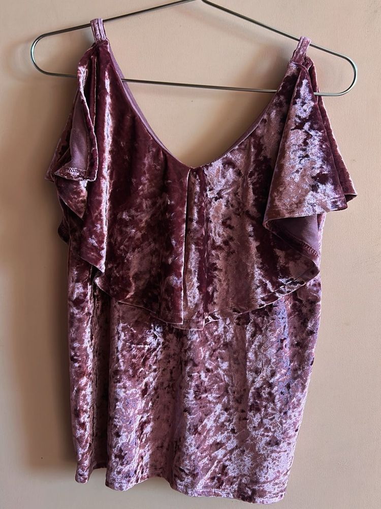 Velvet Cold Shoulder Dress
