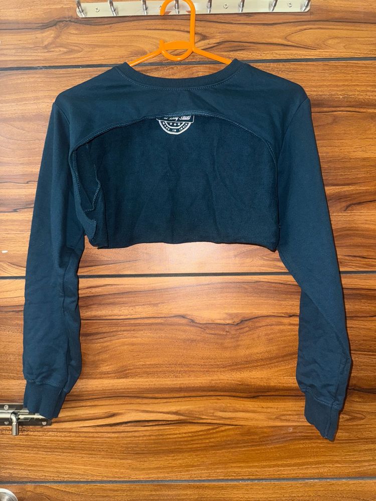Cropped Sleeve Sweatshirt