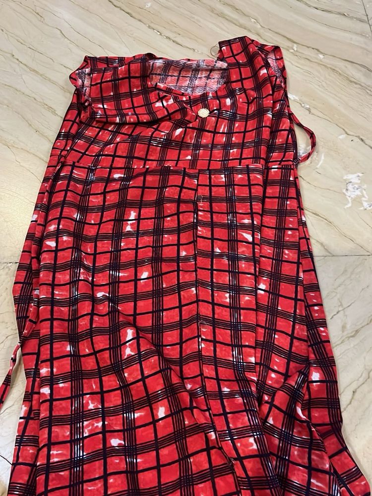 Red Plaid Dress
