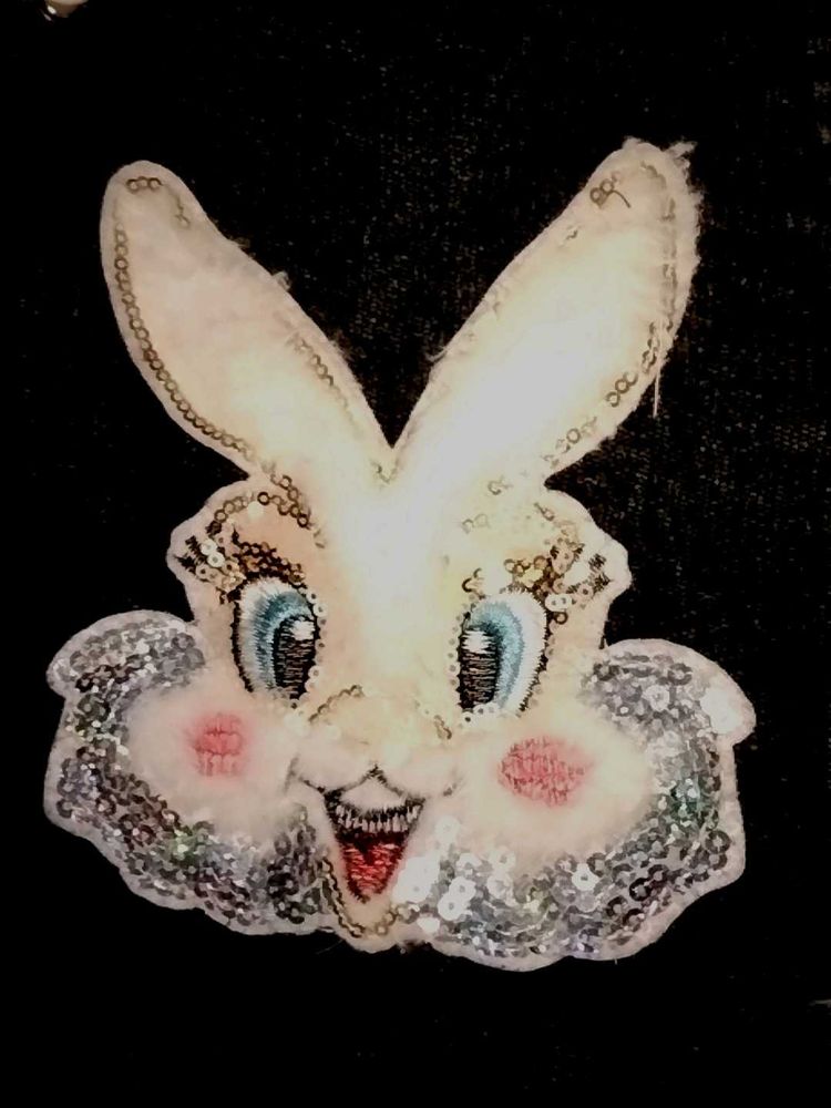 Sequin Bunny Iron-On Patch