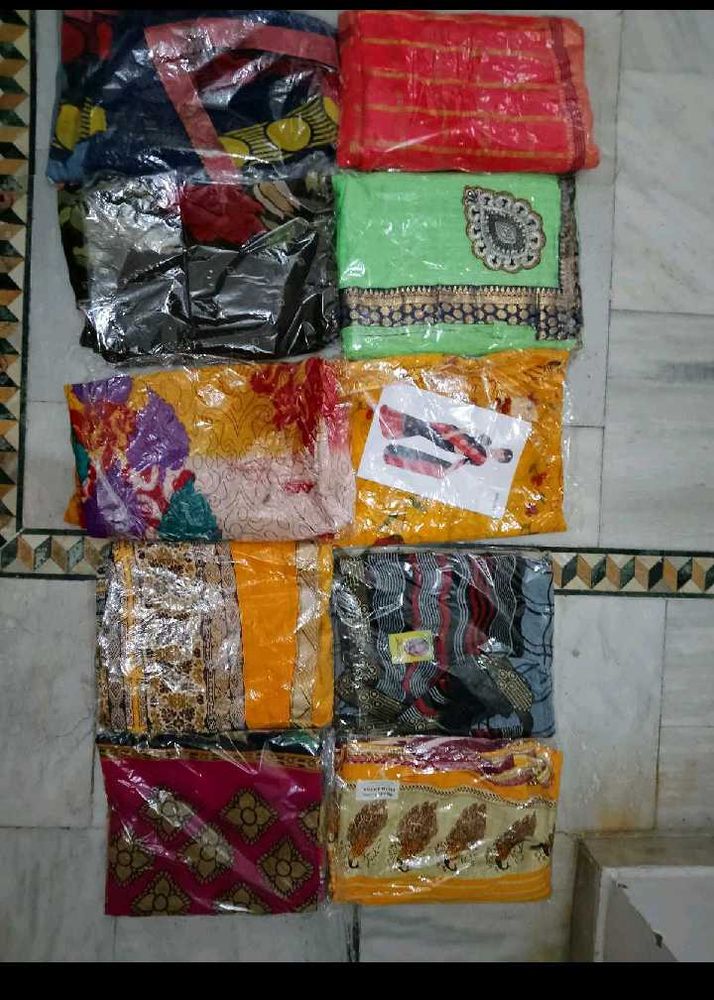 10 Sarees In Combo