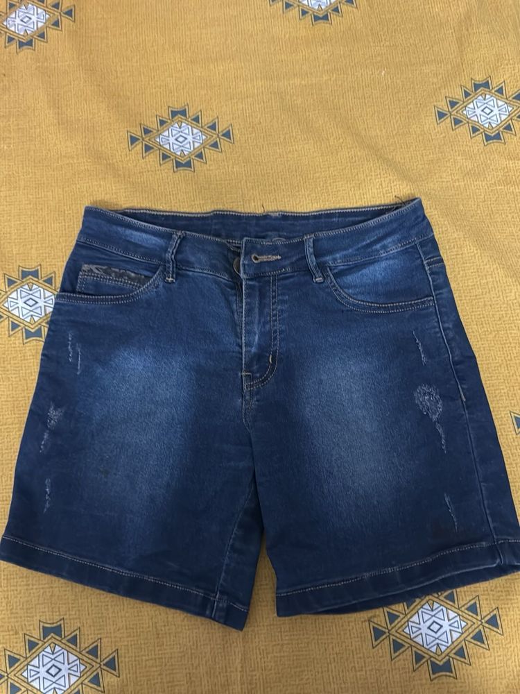 Blue Denim Shorts