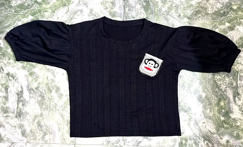 Cute Monkey Patch Top