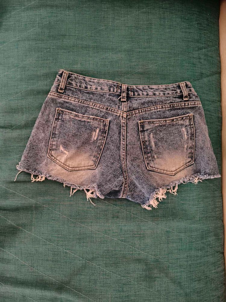 Denim Distressed Shorts