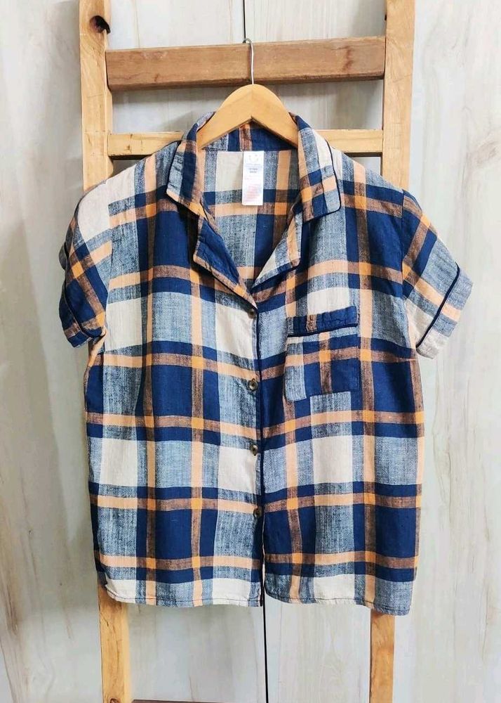 Printed Cotton Shirt  Size-38