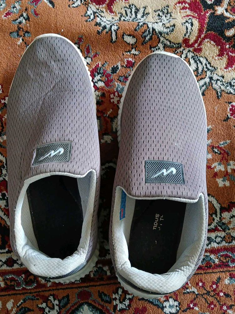 Gray Slip-On Sneakers