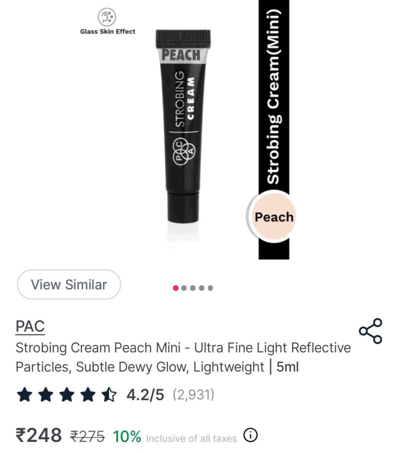 PAC Strobing Cream - Peach Mini