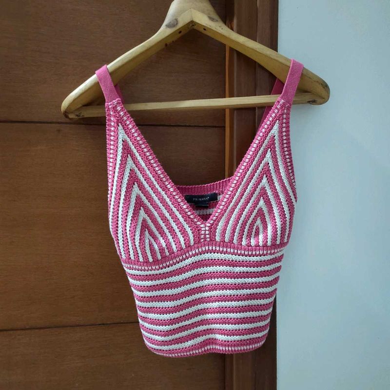 Pink Striped Knit Top💗