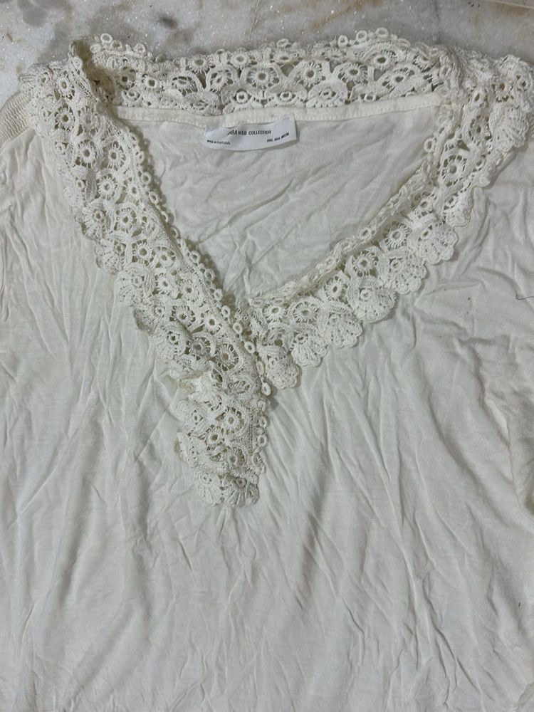 Simply Beautiful Off White Zara Dress