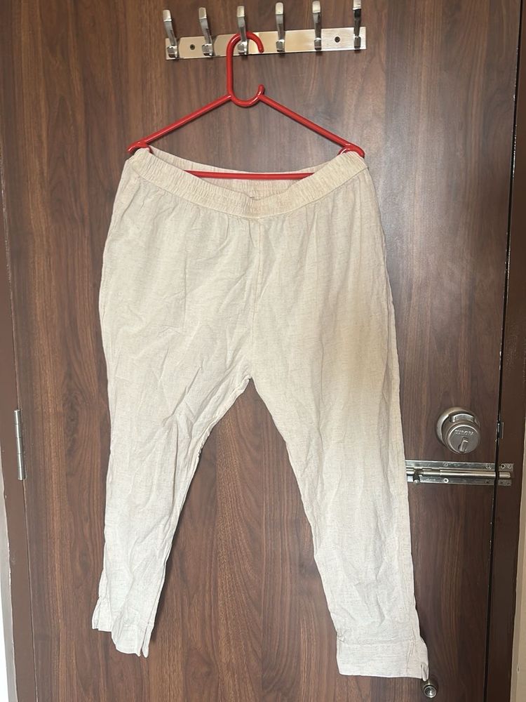 Comfortable Beige Casual Pants