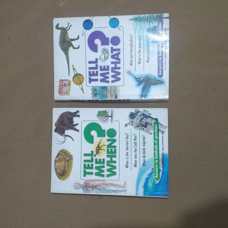 Books-Tell Me what? &amp; Tell Me When?(Answered 100ds of ques of Science)