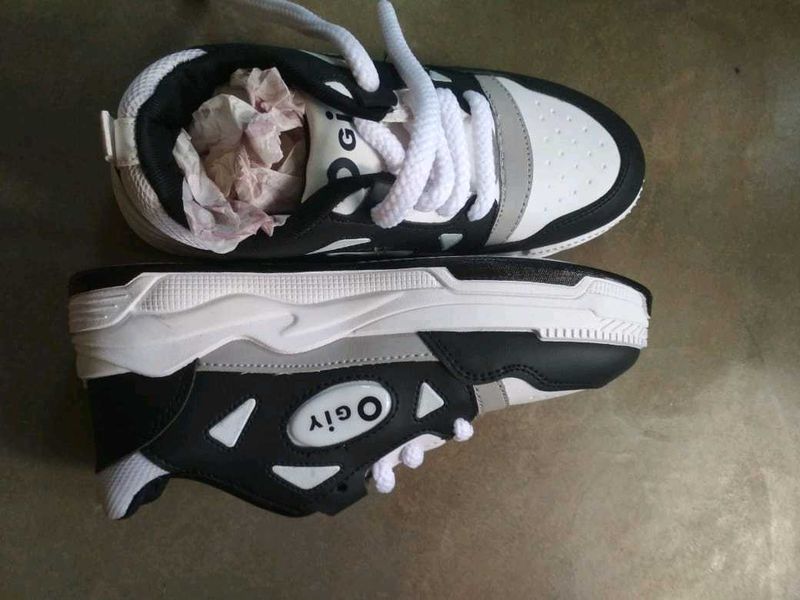 Ogly Black &amp; White Chunky Sneakers