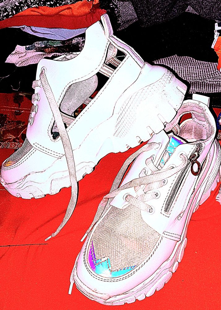 White Platform Sneakers
