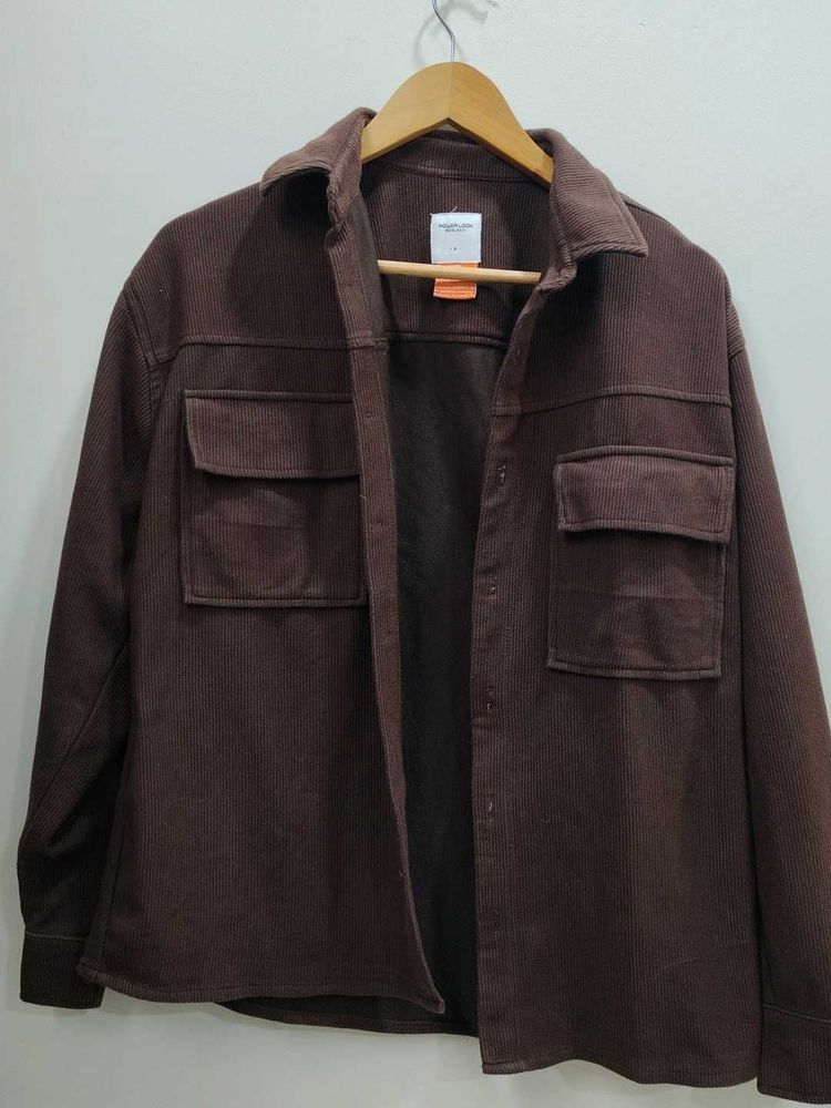 Brown Corduroy Overshirt Jacket