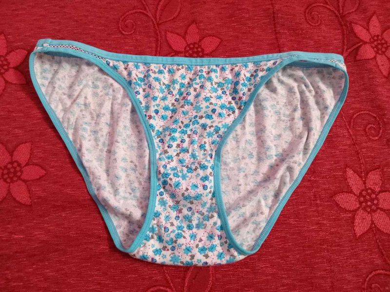 Coton Strip Panty Blue