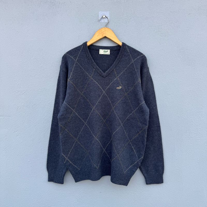 Argyle V-Neck Sweater
